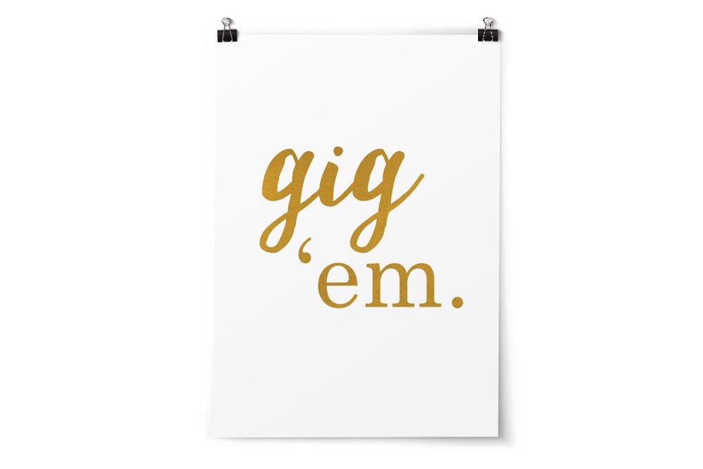 Jdp Goods Texas A M Aggie Home Decor Gig Em Aggies 5 X7 Gold
