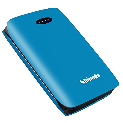 Portable Charger Shinngo 10000mAh Power Bank Ultra High Capacity External Battery Pack with Dual USB Ports, Total 3.4A Output, High-Speed Charger for Smartphones and Tablets (Cerulean)