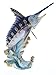 Marlin Fish Trinket Box, Hand Set Clear Swarovski Crystal, Hand Painted Blue Enamel Over Solid Pewter Base, Inside Of Box with Lovely Enamel, Comes in Beautiful Gift Box, L 3.50 x H 3.75 x W 1.50