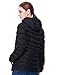 Puredown Women's Lightweight Packable Hooded Goose Down Jacket, Black