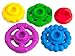 5 PC Rainbow Stacker Toy Teether Sensory Silicone rings for baby and children of all ages