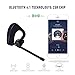 Bluetooth Headset, Wireless Bluetooth Earpiece with Mic for Cell Phones, Perfect for Business/Office/Driving (Black+ Blue) by MENKEY