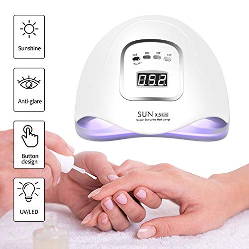 image for JEWHITENY JEWTHIENY 80W UV LED Lamp, Nail Dryer for Gel Polish, UV Nai