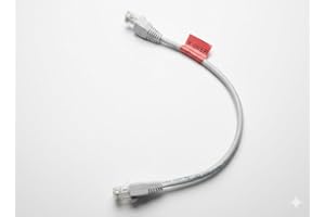 Cat 5E Crossover Ethernet Network Cable, Grey, 1 Foot Length, RJ45 Connectors