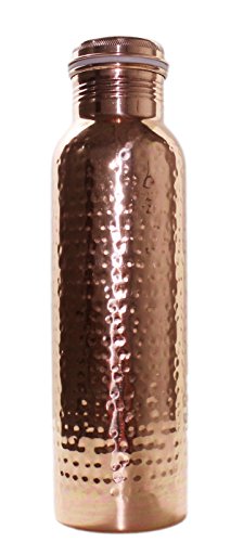 Street craft hand hammered pure copper water bottle for…