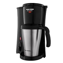 BLACK+DECKER Brew 'n Go Personal Coffeemaker with Travel Mug, Black/Stainless Steel, DCM18S