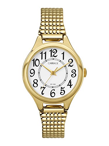 Carriage by Timex Women's Carolyn Watch, Gold-Tone Stainless Steel Expansion Band