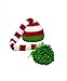 Eyourhappy Christmas Green Red Crochet ELF Long Tail Pom-pom Hat for Baby Toddlers