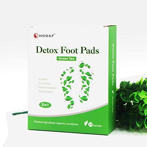 GX GLOBAL Foot Pads 100% All Natural Organic Premium Foot Care,Premium Body Cleanse Foot Pads - Stress, Pain Natural Deep Sleep Aid - Energy(10 Packs per Box) (Greentea)