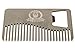 Mr Rugged Compact Stainless Steel Heavy Duty Beard Comb - Credit-Card Sized Metal Comb Fits in Your Wallet for Use on the Go - Bottle Opener Built-in