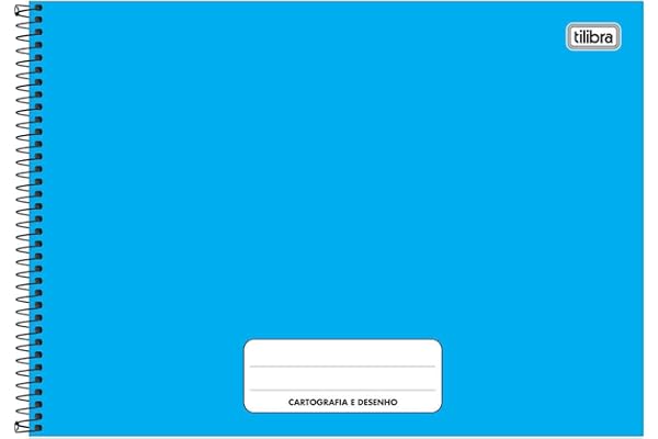 Tilibra - Caderno Cartografia e Desenho Pepper Azul 80 folhas - 1 un