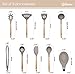 9 Pcs Kitchen Utensil Set Beech Wood Handles and Silicone Heads Cooking Utensils for Non-stick Cookware