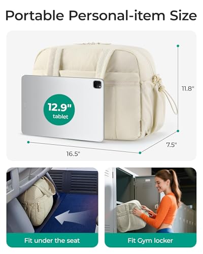Gym Bag for Women, Lightweight Travel Duffel Bag with Wet Pocket, Water-Resistant Carry On Weekender Sports Bags