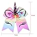 SIQUK 8 Pieces Unicorn Cheer Hair Bows with Elastic Hair Bands Colorful Unicorn Bow for Girls(Bonus: 1 pc Storage Bag)
