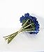 Sweet Home Deco 13'' Silk Artificial Gerbera Daisy Flower Bunch (W/ 7stems, 7 Flower Heads) Home/Wedding (Royal Blue)
