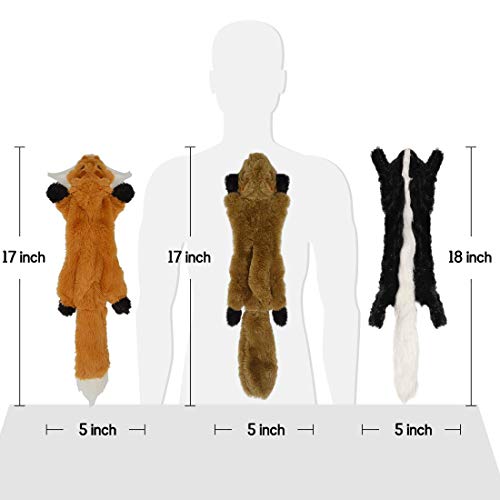 UOLIWO Stuffingless Dog Toys with Squeaker, Durable No Stuffing Squeaky