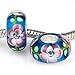 Lampwork Murano Glass Charm 925 Sterling Silver Core Fits European Charm Bracelet