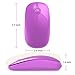 Jelly Comb 2.4G Slim Wireless Mouse with Nano Receiver, Less Noise, Portable Mobile Optical Mice for Notebook, PC, Laptop, Computer, MacBook MS001 (Fuchsia)