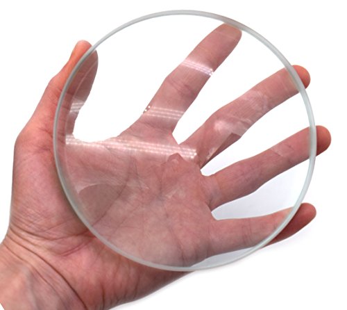 410qEgJG3hL Top Spinning Base, 5" (125mm) Surface, 12mm Thick - Double Concave - Premium Optical Glass Lens, 20mm Focal Length - Optically True - Ground, Beveled Edges - Eisco Labs