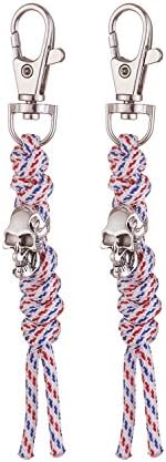 XUANTAI Paracord Zipper Pulls with Skull Beads for Luggage Traveling Cases Camping Gear Zippers (2 Pack Diamond colour)