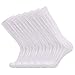 EnerWear Men's Classics Dress Flat Knit Crew Socks Pack of 6 (One Size Fit Most, Khaki)