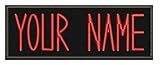 Personalized Custom Ghostbusters NAME TAG Embroidered PATCHES / Velcro / Iron on / 1.75Hx5W By Lanstang (Velcro, RED)