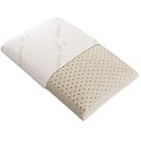 Cheer Collection Natural Latex Pillow Eco-Friendly Ventilated Foam Pillow with Washable Bamboo Cover