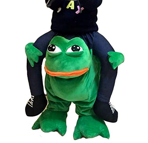 rushopn for Children/Kids Carry Me Ride on Crazy Green Frog Mascot Costumes Christmas Xmas