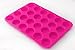 Silicone muffin pan 24 cup tin - Blue Pink BPA-Free, Nonstick silicon cupcake baking pan Food Grade, Eco Muffins Mold - Dishwasher, Microwave safe muffin top cupcake tray, BONUS E-BOOK WITH 50 RECIPES