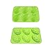 IHOMECOOKER 6 Even Easter Egg Bunny Chicks Silicone Cake Baking Mold Cake Pan Muffin Cups Handmade Soap Moulds 2pc Set