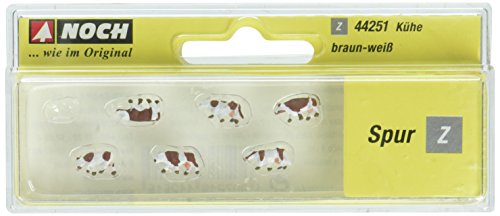 Noch 44251 Cows Brown & White Z Scale  Figures