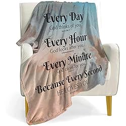 QETXVI Bible Verse Blanket with Inspirational