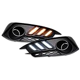 RCP -CVI-DRL01- Aftermarket Mustang Style LED Daytime Running Lights Turning Lights for 2016-2017 Tenth Generation Honda Civic- FC1, FC2, FC3, FC4, Set of 2