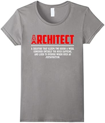 Womens Architect Noun Definition Funny Meaning Shirt Gift (New) Medium Slate