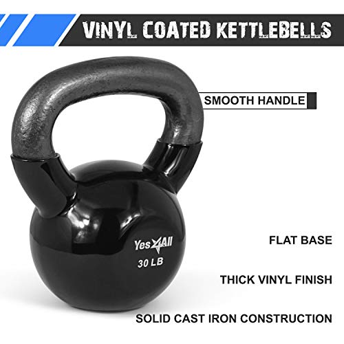 Yes4All-Combo-Special-Vinyl-Coated-Kettlebell-Weight-Sets