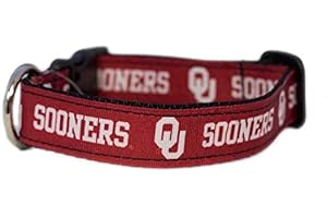 ALL STAR DOGS Collegiate Dog Collar (Medium, Oklahoma Sooners)