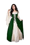 Mythic Renaissance Medieval Irish Costume Over Dress & Cream Chemise Set