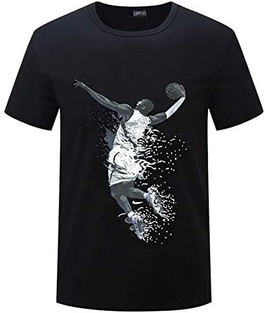 Men's Sport Fashion Black Mamba Kobe Classic Slam Dunk Memorial Black Short Sleeved T-Shirt Plus Size Tee Shirt Tops