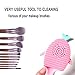 Makeup Brush Cleaner, HEHUIMEI Makeup Cleaning Brush for 2pcs Makeup Cleaning Cleaner Holder Silicone Cleaning Mat Washing Brush Scrubber Board Cosmetic Clean Tools Brush Egg for Makeup Brush