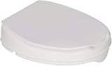 Homecraft Savanah Raised Toilet Seat 2 Inch White Elongated Lid Brackets