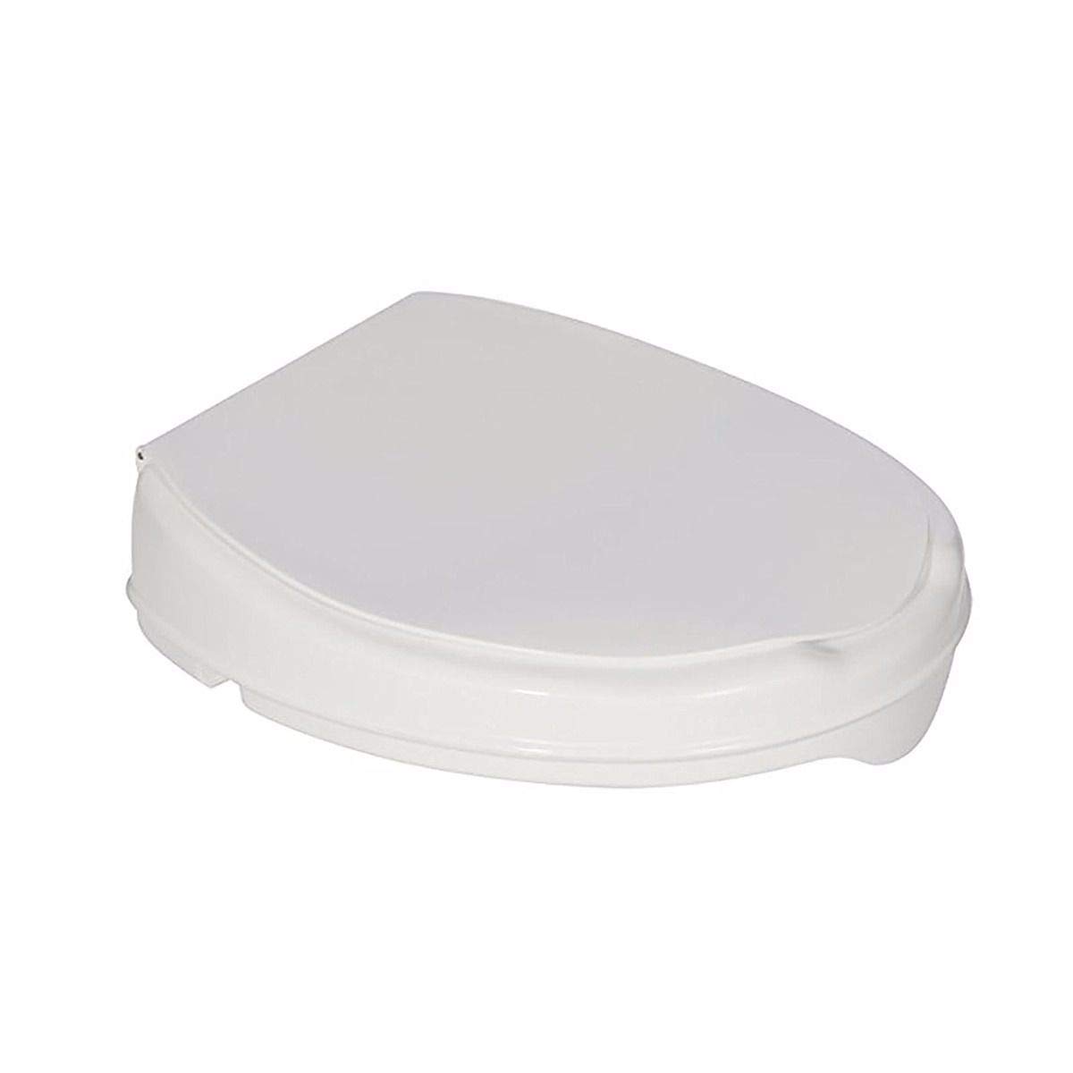 Homecraft Savanah Raised Toilet Seat with Lid, 2" High Elevated Toilet Seat Locks Onto Standard Toilets, Portable Assistance Seat with Sturdy Brackets, Medical Aid for Elderly, Disabled, Limited Mobility: Toilet Seat Elevators: Industrial & Scientific