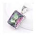 Amazing Shining Ct Huge Vintage Natural Rainbow Mystical Topaz Gemstone Silver Necklace Pendant Color 7