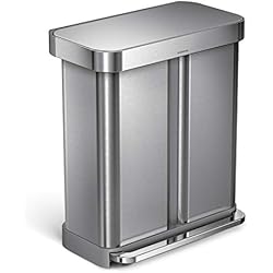 Amazon.com: Cubo de basura rectangular de simplehuman para ...