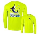 Blue Marlin Out of Water with little fishes Fishing Long Sleeve T-Shirt