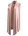 B.I.L.Y BILY Women's Classic Open Front Sleeveless Drape Cardigan Dusty Pink X-Large