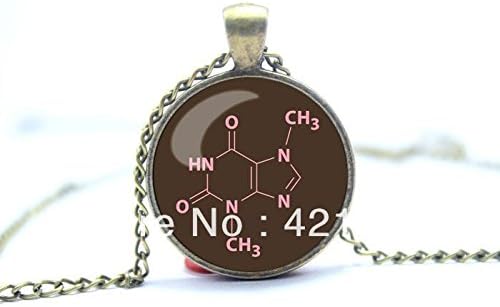 Pretty Lee 2015 Fashion Chocolate Molecule Necklace Glass Cabochon Necklace Christmas gift