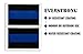 Blue Lives Matter License Plate Sticker - Pack of 10 - Vinyl Decal - Weatherproof - Reflective Cop Thin Blue Line Decals - Thin Blue Line Flag Support Police/Law Enforcement Officers (1
