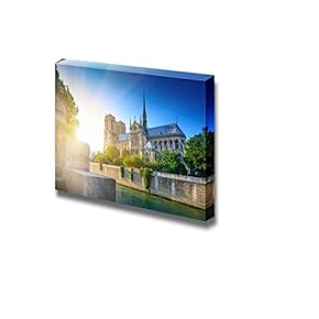 Canvas Prints Wall Art - Notre Dame at Sunset - Paris - 12" x 18"