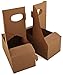 Southern Champion Tray 2795 Kraft Paperboard Drink Carrier with Handle, Hold 2 Cups, 25 Piece