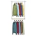 Lynk Double Hang Closet Rod Organizer - Clothing Hanging Bar - Chrome/Wood